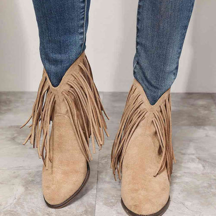 Legend Women's Fringe Cowboy Western Ankle Boots