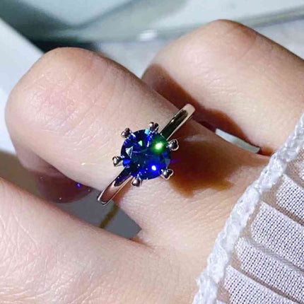 1 Carat Moissanite 6-Prong Solitaire Ring