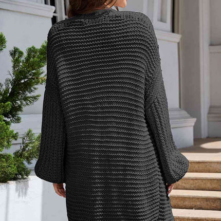 Open Front Longline Cardigan