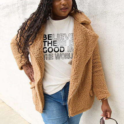 Simply Love Full Size BELIEVE THERE IS GOOD IN THE WORLD Short Sleeve T-Shirt