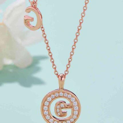 Moissanite A to J Pendant Necklace