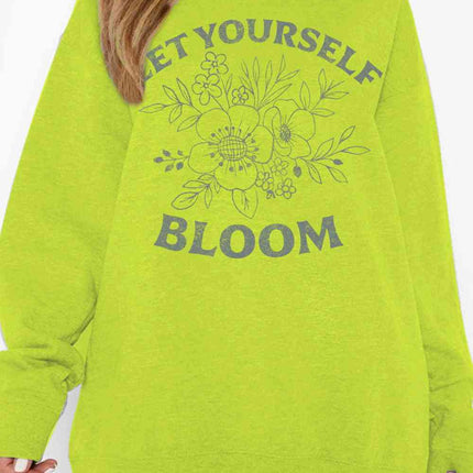 Simply Love Simply Love Full Size LET YOURSELF BLOOM Graphic Sweatshirt