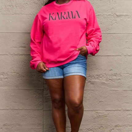 Simply Love Full Size KARMA Graphic Sweatshirt
