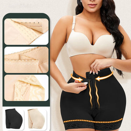 Full Size Lace Detail Hook-and-Eye Shaping Shorts