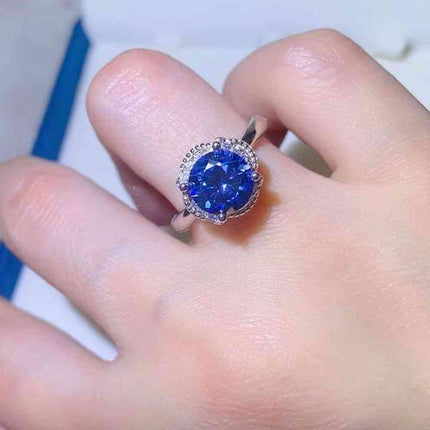 2 Carat Moissanite Contrast 925 Sterling Silver Ring