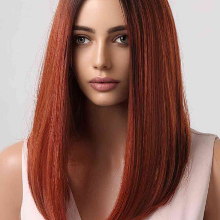 13*2" Full-Machine Wigs Synthetic Mid-Length Straight 27"