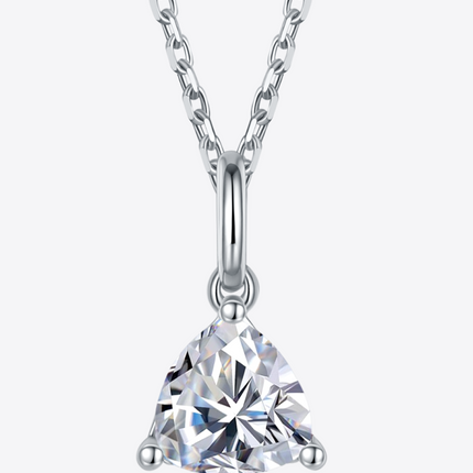 1 Carat Moissanite Pendant 925 Sterling Silver Necklace