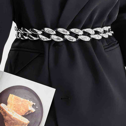 1.2" Width Acrylic Curb Chain Belt - Vickie Lynn's
