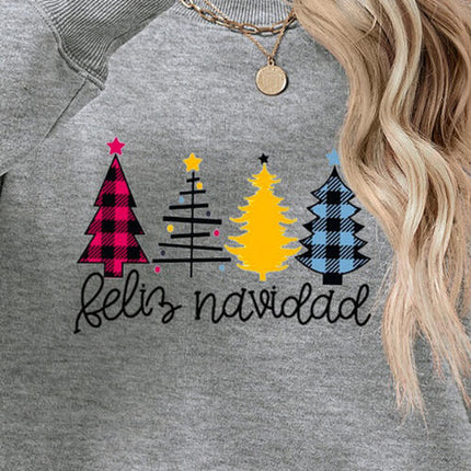 Round Neck Graphic Long Sleeve Sweatshirt