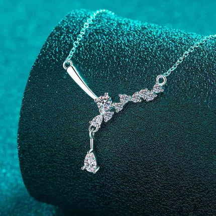 1 Carat Moissanite 925 Sterling Silver Necklace