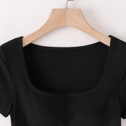 Square Neck Short Sleeve T-Shirt