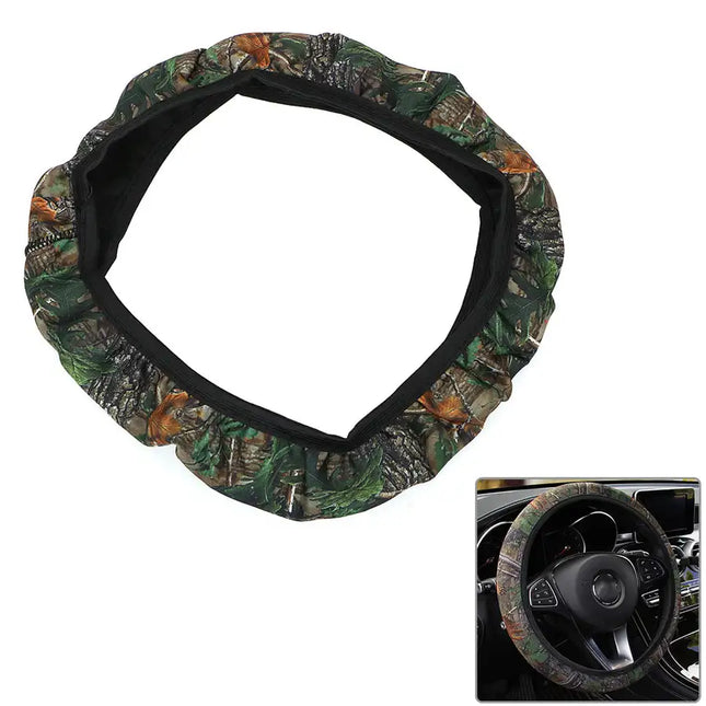 Camouflage Car Steering-wheel Cover Car Styling SBR Lycra Steering Cover Auto Interior Accessories Anti-slip Wheel Protector