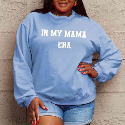 Simply Love Full Size IN MY MAMA EAR Graphic Sweatshirt