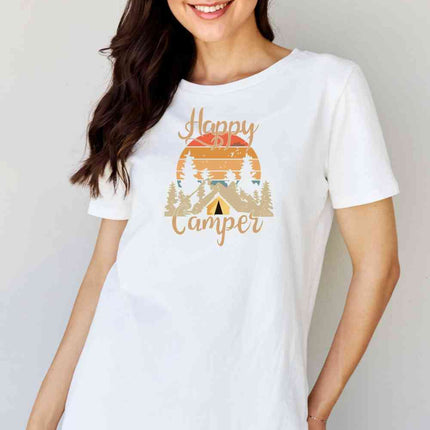Simply Love Full Size HAPPY CAMPER Graphic T-Shirt