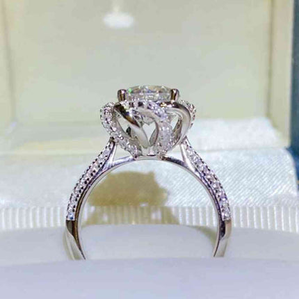 2 Carat Moissanite 925 Sterling Silver Ring