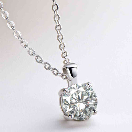 925 Sterling Silver 1 Carat Moissanite Chain-Link Necklace