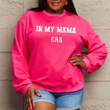 Simply Love Full Size IN MY MAMA EAR Graphic Sweatshirt