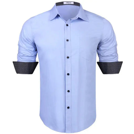 Men's Fashion Casual Business Long Sleeve Shirts