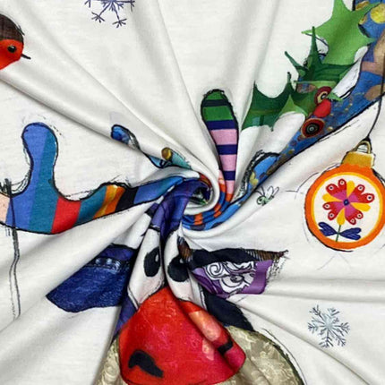 Plus Size Reindeer Graphic Plaid Long Sleeve T-Shirt