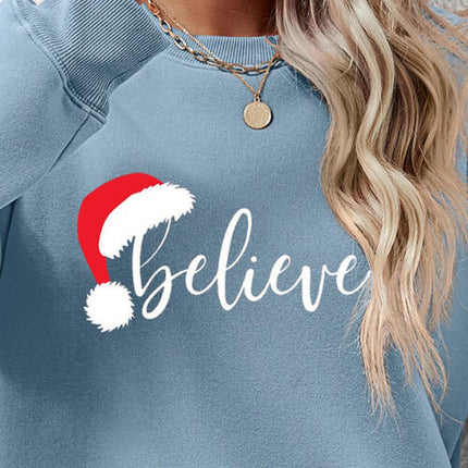 BELIEVE Graphic Long Sleeve Sweatshirt