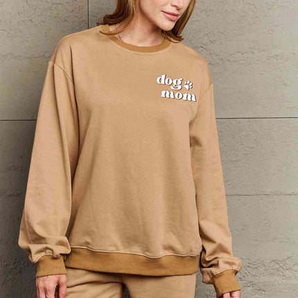 Simply Love Simply Love Full Size Round Neck Dropped Shoulder DOG MOM Graphic Sweatshirt