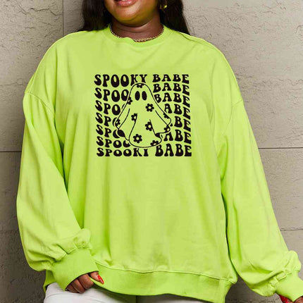 Simply Love Full Size SPOOKY BABE Graphic Sweatshirt