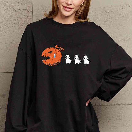 Simply Love Full Size Graphic Dropped Shoulder Sweatshirt