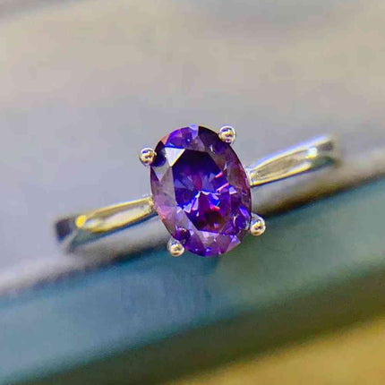 1 Carat Moissanite 4-Prong Solitaire Ring