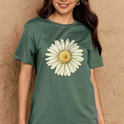 Simply Love Full Size FLOWER Graphic Cotton Tee
