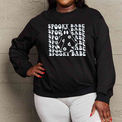 Simply Love Full Size SPOOKY BABE Graphic Sweatshirt
