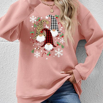 Faceless Gnomes Graphic Drop Shoulder Sweatshirt