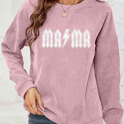 MAMA Graphic Dropped Shoulder Sweatshirt
