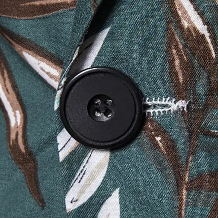 Men's Resort Style Feature Floral Print Slim Fit Single Button Suit