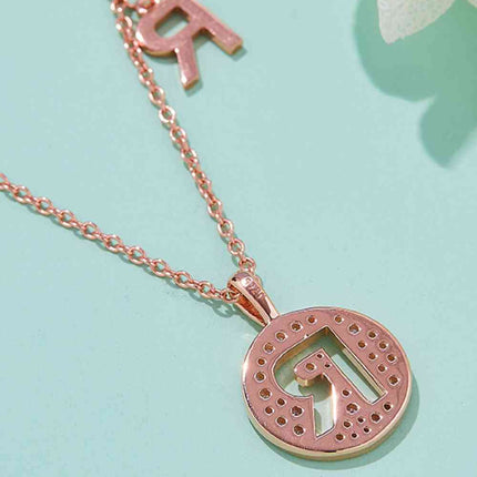 Adored Moissanite K to T Pendant Necklace