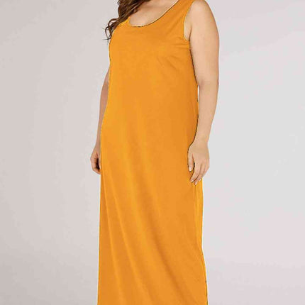 Plus Size Scoop Neck Maxi Tank Dress - Vickie Lynn's