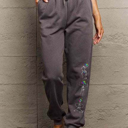 Simply Love Full Size SKELETON Graphic Sweatpants