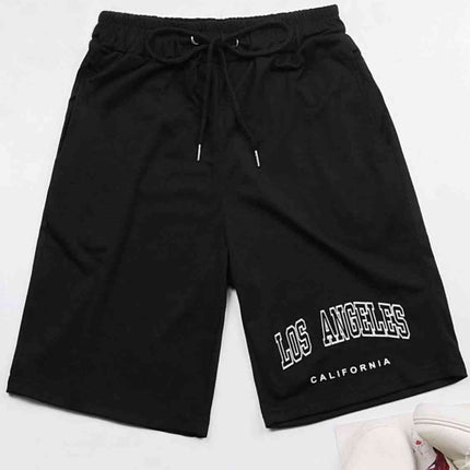 LOS ANGELES CALIFORNIA Graphic Drawstring Shorts