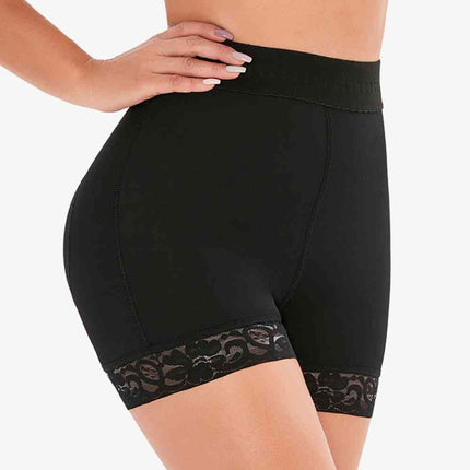 Full Size Pull-On Lace Trim Shaping Shorts