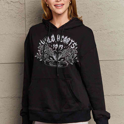 Simply Love Simply Love Full Size WILD HEARTS 1993 WORLD TOUR Graphic Hoodie
