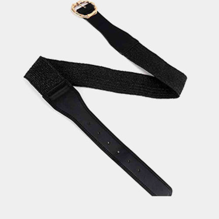 Alloy Buckle Braided Belt
