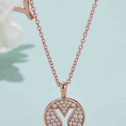 Moissanite U to Z Pendant Necklace