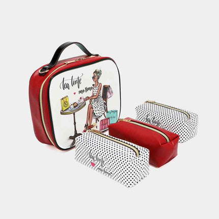 Nicole Lee USA Printed Handbag with Three Pouches - Vickie Lynn's