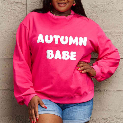 Simply Love Full Size AUTUMN BABE Graphic Sweatshirt