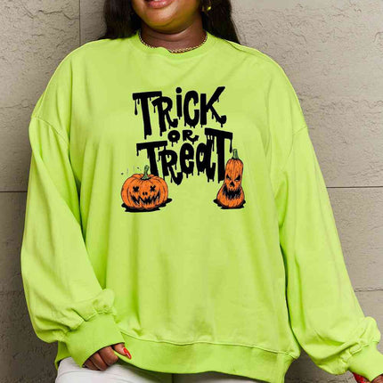 Simply Love Full Size TRICK OR TREAT Graphic Sweatshirt