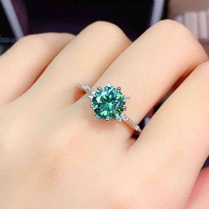 All Eyes On Me 1 Carat Moissanite Platinum-Plated Ring