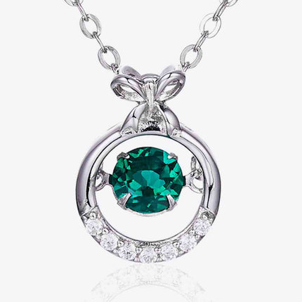 Lab-Grown Emerald Pendant Necklace