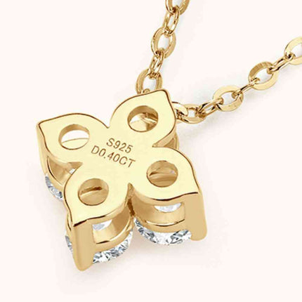 Moissanite Four Leaf Clover Pendant Necklace