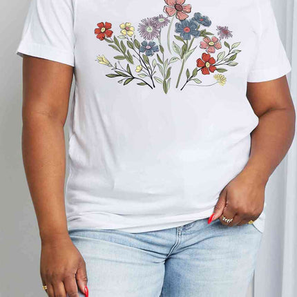 Simply Love Simply Love Full Size Flower Graphic Cotton Tee