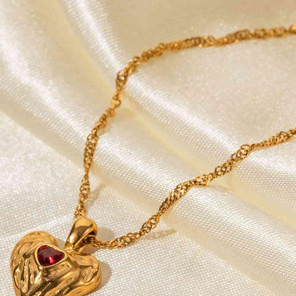 Heart Pendant Stainless Steel Necklace