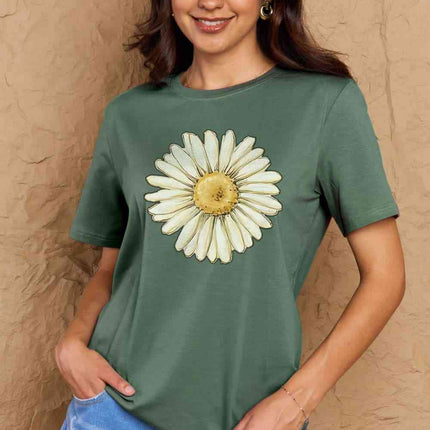 Simply Love Full Size FLOWER Graphic Cotton Tee